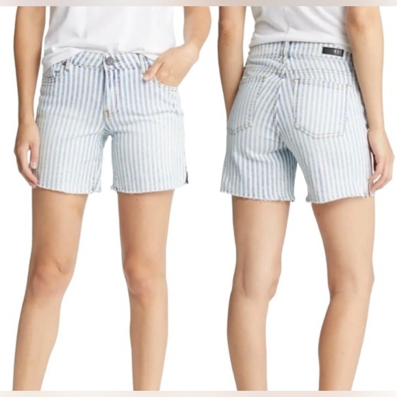 KUT from the Kloth Sophia Shorts with Frey Hem in Journal Wash - Picture 2 of 9